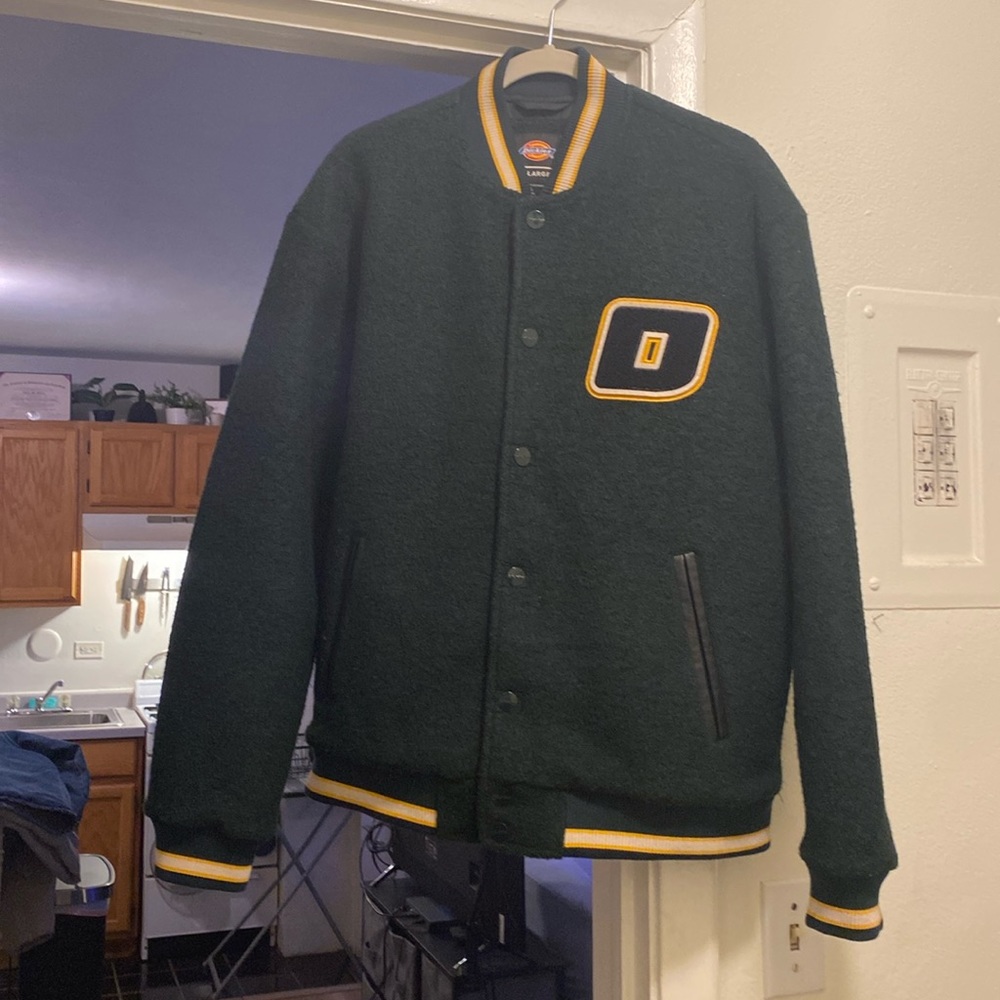 dickies sherpa varsity jacket